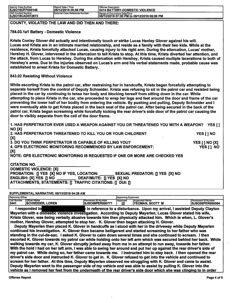 Illustration for article titled Authorities: Wife Of Pro Golfer Lucas Glover Charged With Battery After Attacking His Mother
